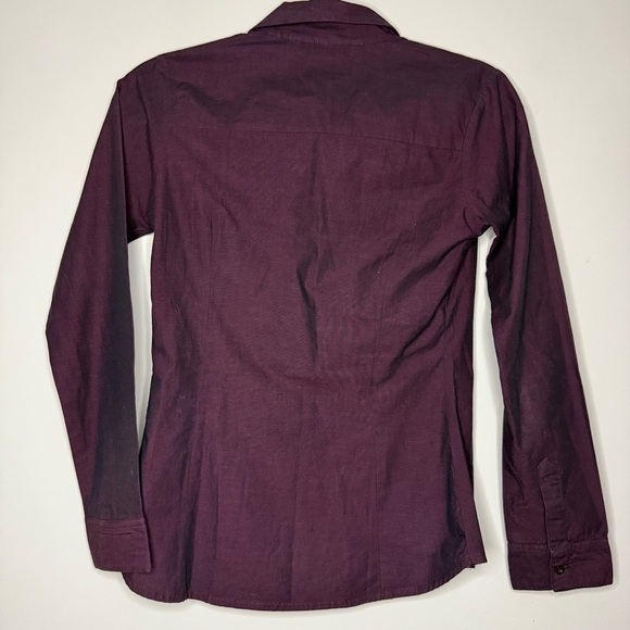 ELLIZA DONATEIN Purple Structured Office Careerwear Buttondown Shirt - Picture 7 of 8